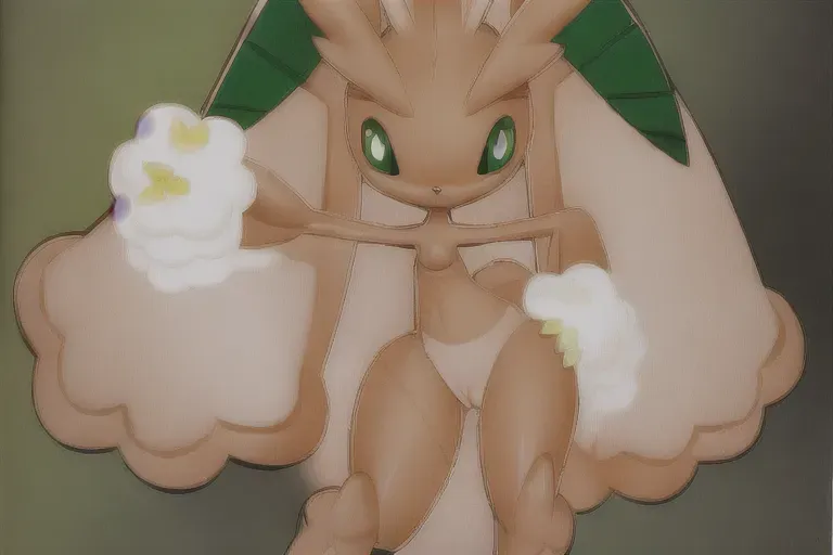 Erotic posing, Lopunny, Nude, large breasts, exposed pussy, furry,