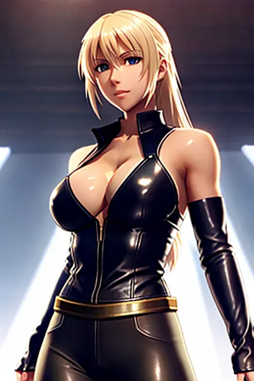 saber from fate series ,leather leggings, unbuttoned shirt , Skinny body , dynamic lighting, shiny hair, shiny skin, masterpiece, best quality, ultra-detailed, illustration, toned torso, extremely delicate and beautiful, (((thin))), (((slender))), (((big breasts))), perfect eyes,