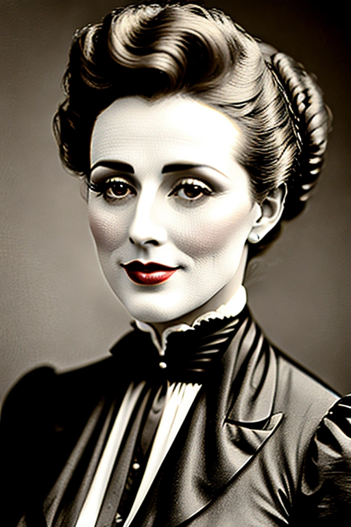 Gibson girl with cum on face
