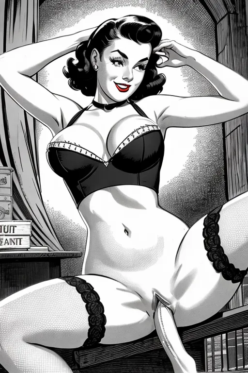 1950s illustration, hogwarts, (slut:1.3), breasts with nice nipples, pussy, (outfit), slut face, dynamic, 8K, digital photo, looking at you,