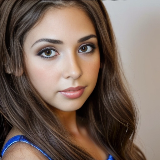 a beautiful young (preteen teenage) girl with long hair (((largest hugest brown eyes:1.3))),
realistic, masterpiece, small nose