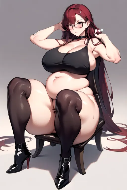Dark red hair, sexy glasses,Sexy women ,big boobs,pregnant gigantic belly,fat belly, nude fat boobs,weight gain, weight gain big belly, gigantic fat belly,fat belly ,huge pumped up belly, nylon Socks, black high heels boots, nude boobs, <lora:dpmg_pov_Big_fat_belly:1> , vore ,vore belly, prey i a vore belly, women vore, (women vore belly), big big vore belly,(belly digestion sounds effects), belly rumble gurgle, big belly fetish,nude, scat, pooping scat,