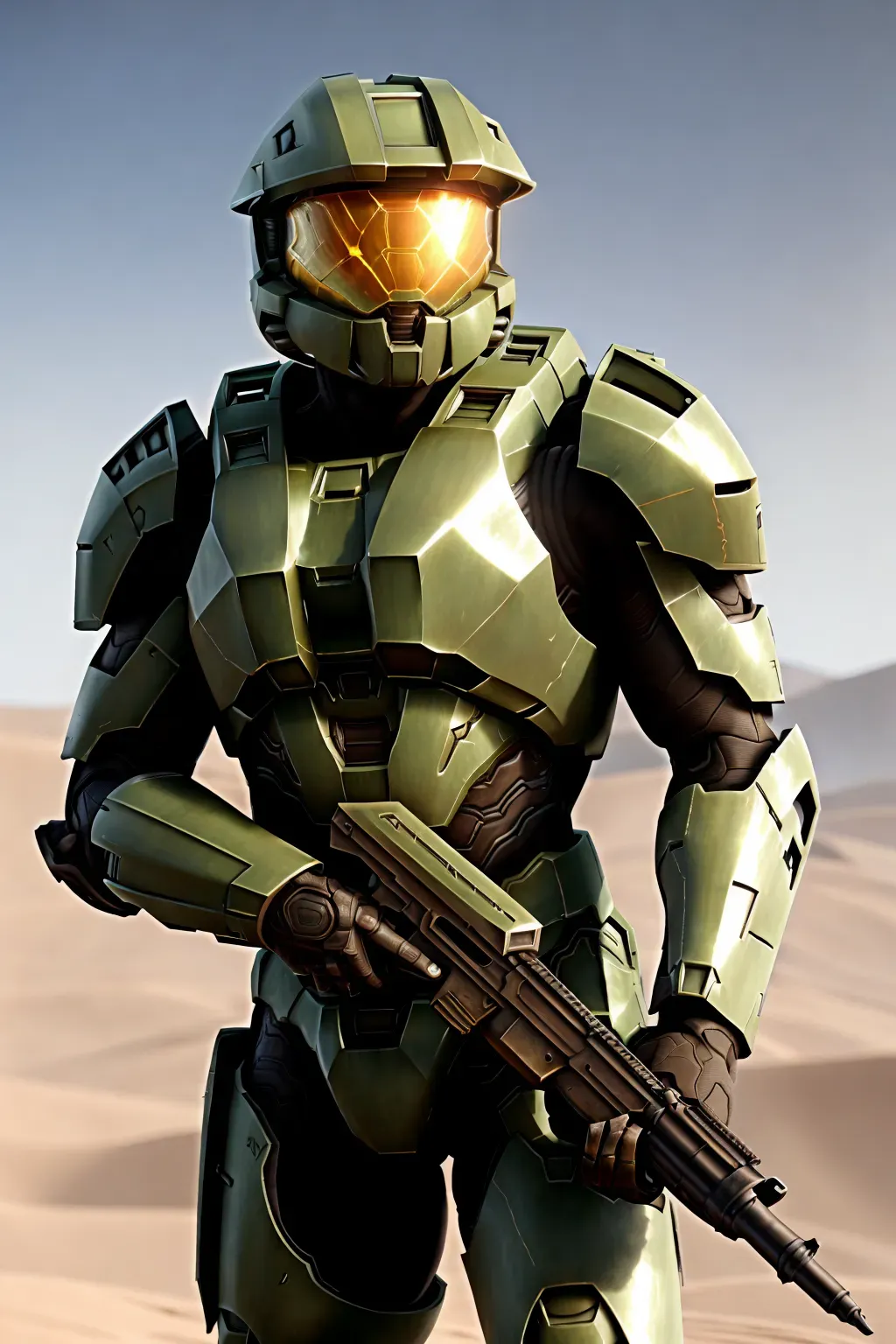 Dopamine Girl - halo, spartan, desert armor, brown scarf, helmet on ...