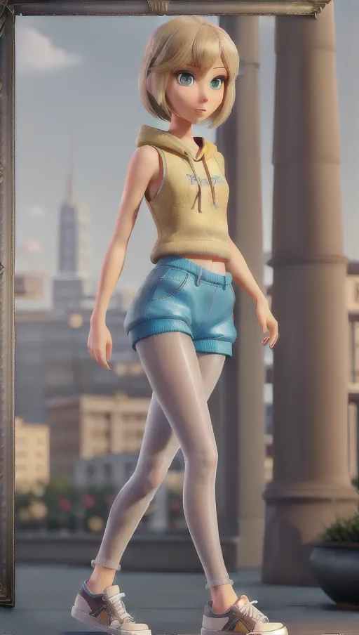 ((full-length realistic photograph from below)) Insanely detailed and intricate, ((((front view)))) digital photo of, leggy ((skinny)) ((flat-chested))((long slender legs))blonde hair with bangs ((year 2014)) (((extremely detailed face, taylor swift))) looking into camera,(((wearing midriff sleeveless hoody and transparent pantyhose and sneakers)))(pantsu),(standing pose, walking, facing down camera), (((bottomless))), on the streets ,five fingers per hand,short hair with bangs,beautiful face,beautiful lips,((realistic eyes))),curved eyebrows,curved eyelid,textured skin,(((slender legs and sneaker magazine shoot)))(((barefoot)))satisfaction,artstation,professional,unreal engine,bokeh,sharp focus, ((<rpg v1>))(((<photorealism v1>))) ((masterpiece))(pores)(unretouched)(detailed skin)((real skin texture))((real skin))((((entire body in frame))))