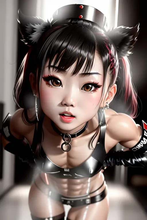 Moa-metal from Baby metal, extremely fit, ripped abs, a lot of cum, petite, naked