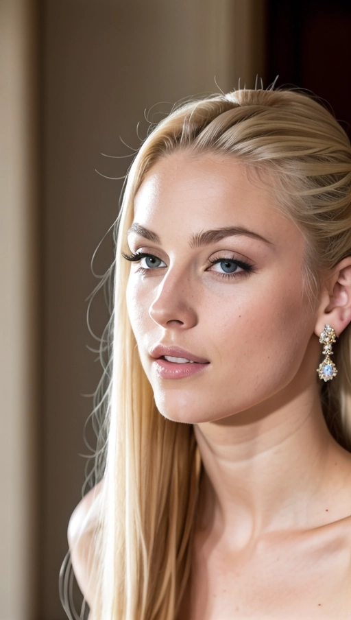 A beautiful blonde woman, ponytail, nineteen years old, (((performing fellatio))), deep throat, realistic exposed penis, ((medieval fantasy setting)), high-detailed skin texture, (((accurate face))), (((high-detailed face))), (((photorealistic))), ((8k resolution)), ((masterpiece)), ((slim hips)), ((color photograph)), neat pubic hair, earrings