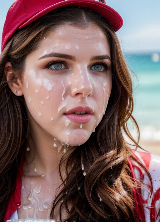 (naed Anna Kendrick:1.02),
(accurate face, photorealistic face,perfect face,detailed face:1.27),
(on crowded beach, walking in crowd:1.1),
(wearing red baseball cap:1.1),
dpmg_face_cum_v1, (covered in cum, cum on face, facial, bukkake,cum on hair:1.46),
<lora:bukkake:0.23>,
deviantart,
uncensored,
HDR, UHD, 64K,
Highly detailed,
Studio lighting,
Professional,
Trending on artstation,
Unreal engine,
Vivid Colors,
Bokeh