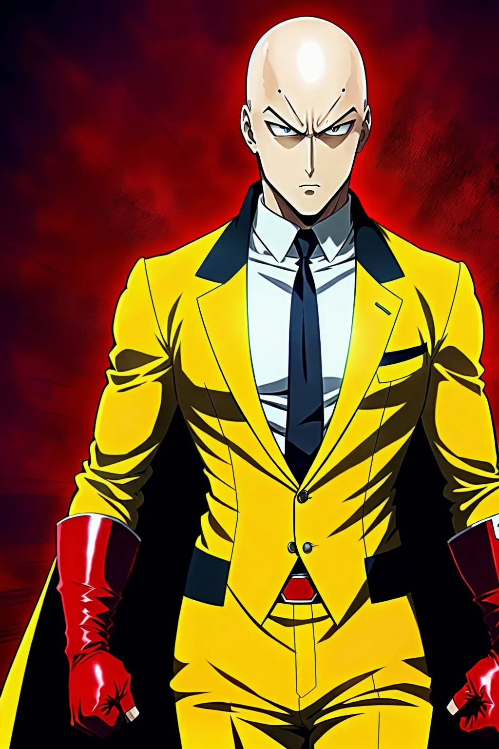 Dopamine Girl - One punch man, 8k wallpaper, best quality, ultra hd, global  lighting, hi-resolution, high quality, yellow suit, white flowing cape, red  gloves, red boots gZz7pDg1baD