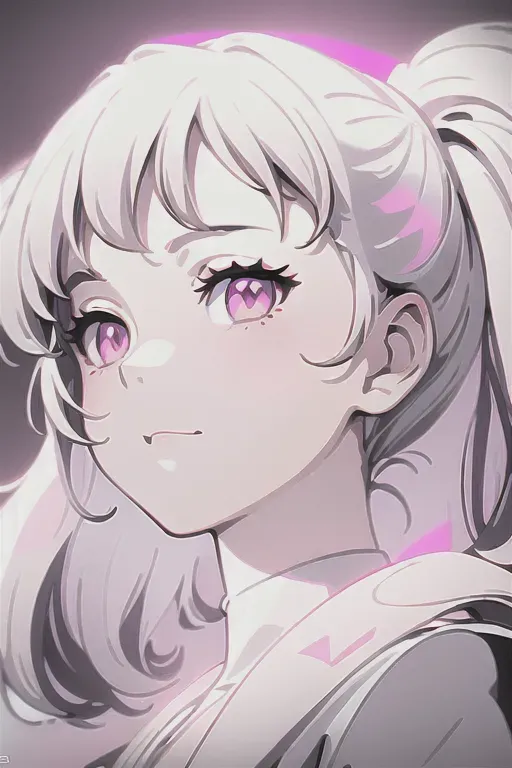 masterpiece, best quality, highly detailed , catgirl posh style , white color hair, white short bobcut with white cat ears, only cat type ears, pink catlike eyes, dressed in white plain clothing with pink bow, catgirl anime digital art, looking at viewer, white hair, bow, elegent long white gloves, background neon light signs, ((masterpiece))