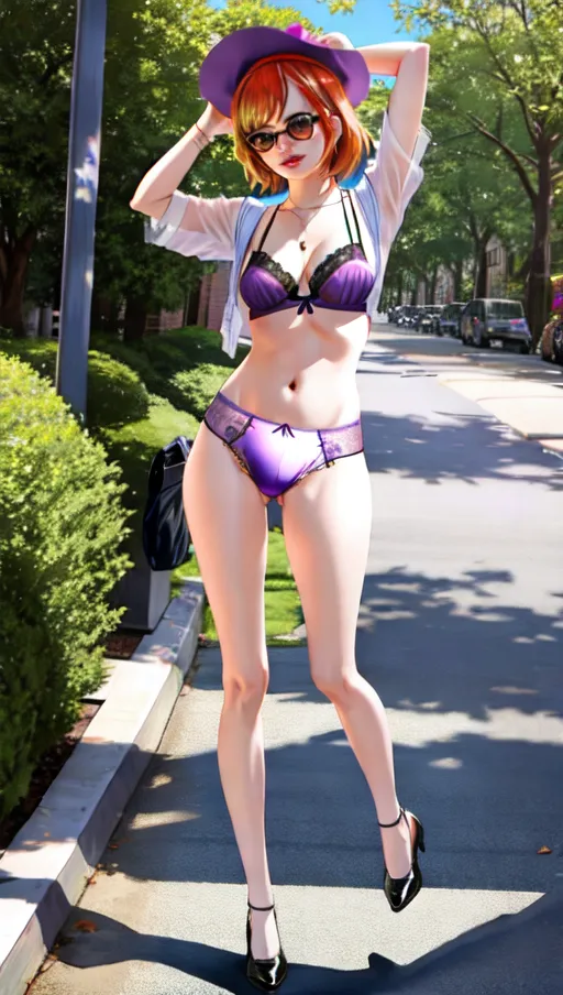 Emma Stone in lavender silk hipster briefs,
realistic,
ultra high definition,