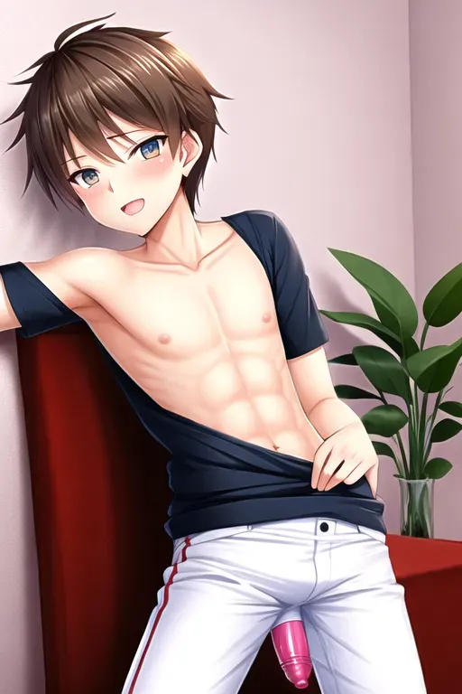 Twink male skinny riding thick cock
