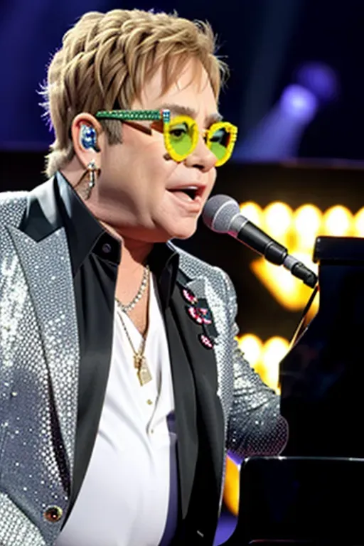 Dopamine Girl - Elton John, With Big Sunglasses, At A Concert N7xrkqrlvmg