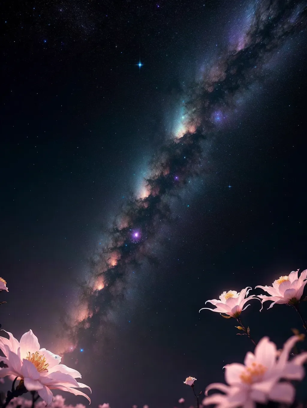 Astral wallpaper composition with nature, 8k, 4x, UHD, looking past camera, finely detailed, background, amazingly intricate background incredibly absurd res, best quality, pixiv, bokeh, perfect lighting, depth of field, wide angle, play of light, absurd res, candid, high contrast