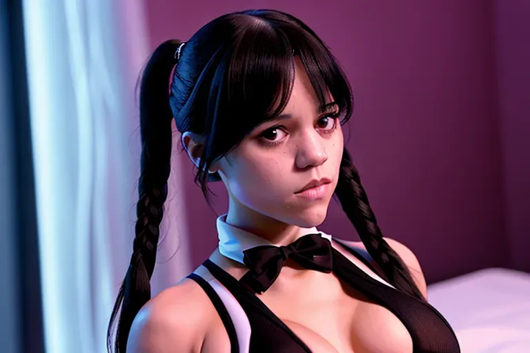 a photo shot of,dpmg_jenna_ortega_v1,in cheerleader outfit,in bedroom,amazing breasts,big breasts,showing cleavage,five slender fingers,ponytail,gorgeous face,beautiful lips,blue eyes,curved eyebrows,curved eyelid,textured skin,wearing necklace,highly detailed,bokeh,cgsociety,sharp focus,artstation,film style,aroused,horny,smiling,wavy hair, dpmg_face_cum_v1, thigh highs