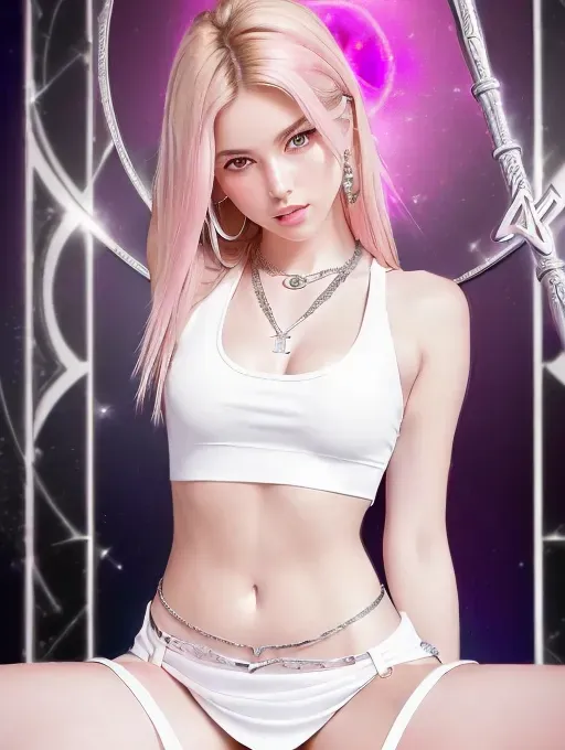 photorealistic image, happy, sexy young woman, reading tarot cards. displaying her pussy, her pussy is clearly visible, Bare Exposed Pussy on display, (((no underwear))), Masturbating, she is in her twenties seated with her (((legs spread))) (((exposing her neatly trimmed pussy))), (((no underwear or panties))), (((she is reading tarot cards))), she has (((blonde hair and pink highlights))), she is (((dressed completely in white)))in a(((white cotton tank top with letters that read C U R I O U S))) She is wearing a (((short white miniskirt))) and is shown reading tarot cards. The woman also has a silver ankh necklace that hangs between her breasts. She has no other jewelry, creating an artistic sexy rendition that captures her intrigue and mystique and a very erotic pose. an image featuring a captivating young woman in her twenties. Picture her with blonde hair adorned with pink highlights, dressed all in white, in a white tank top displaying the letters C U R I O U S. She is engrossed in a tarot card reading, seated with a short white miniskirt and no underwear, her legs are spread exposing her pussy to the camera, her pussy is clearly visible she is unaware that she is (((flashing her pussy)) to the viewer, She has no underwear on, Include a (((silver ankh necklace))) delicately positioned between her (((small breasts))) adding an air of mystery and allure to the scene. she wears no other jewelry, her (((nipples are visible))). an alluring young woman in her twenties. Imagine her with blonde hair styled with vibrant pink highlights. She wears a (((white tank top emblazoned with letters that spell C U R I O U S))) and an (((extremely short white miniskirt))), without any underwear her (((legs are spread)) and her (((pussy is visible))). Show her in a captivating pose, engrossed in a tarot card reading with her pussy visible, Enhance the image with a silver ankh necklace, gracefully draping between her breasts but no other jewelry, symbolizing ancient wisdom and fascination, young woman in her twenties. Visualize her with luscious blonde hair accented by bold pink highlights. She wears a white tank top with the word Curious and a short white miniskirt, intentionally revealing her pussy. She is absorbed in a tarot card reading, radiating an air of curiosity and mysticism. Including a silver ankh necklace, positioned gracefully between her breasts, her nipples are visible through the tank top, adding a touch of elegance and symbolism to the composition. a captivating young woman in her twenties. Envision her with a stunning combination of blonde hair and pink highlights. She confidently dons a white tank top bearing the word Curious, paired with a short white miniskirt, deliberately omitting any underwear. Paint her as she immersed herself in a tarot card reading, emanating an aura of mystery and intrigue. Do not forget to depict her silver ankh necklace, elegantly suspended between her breasts, representing her connection to ancient wisdom and spiritual exploration.