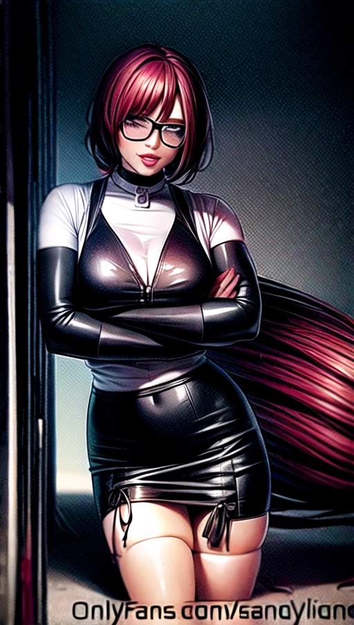 best quality, (((ultra high res))), goth aesthetic, ((glasses)), (((detailed face and eyes))), ((dark eyeliner)), (perfect face), (((nose ring))), lip ring, ((long voluminous red hair)), curly hair, curls, ((red lipstick)), ((((her very long hair is going down to the floor)))), (((her hair is wrapping around her body))), (((face closeup))), (((her hair is in foreground))), (((some of her hair is in front of her body))), <lora:dpmg_add_detail:1>, Dynamic lighting,4k, masterpiece