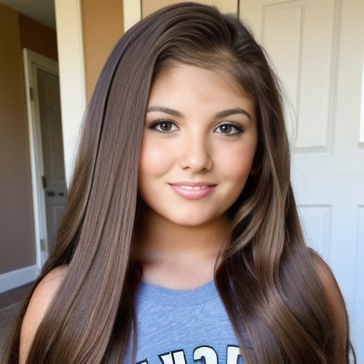 a beautiful young (preteen teenage) girl with long hair ((largest hugest brown eyes:1.2)),
realistic, masterpiece
