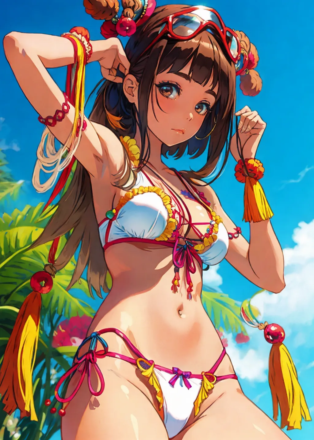 mascot girl for a macrame company