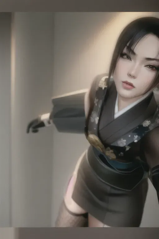 1girl , beautiful::5, gorgeous::5 , breath taking, deadly, feudal japan , edo period , night , japanese , highres , short hair, dark hair, black hair, green eyes , almond shaped eyes , eyes wide::5, thin lips , parted lips::5, mouth open::5, mouth agape::5, solo, ((masterpiece)),photo referenced::5, pale skin, tenchu, kunoichi, professional, ultra high res, kuugire, stealth, soft feminine facial features, button nose, 25 years old, seductive look, arrogant look, sinister look, detailed face, shocked expression::5, afraid::5 detailed eyes, dark blue kimono, feet, foot, toes, toe, underwear, panties, black stockings, black socks, pose, bent,
