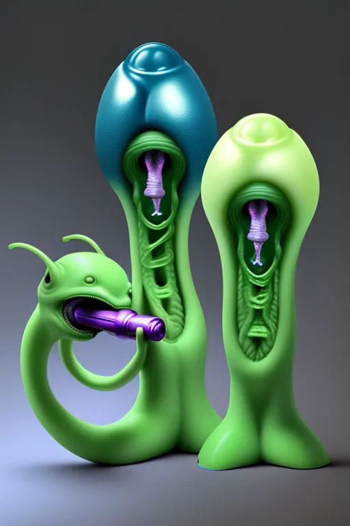 alien phallic genital, alien dildo, alien anal plug