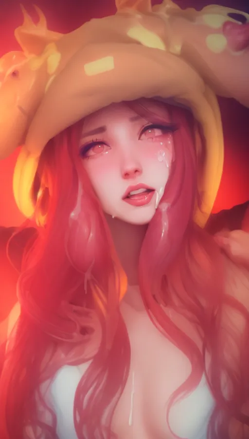 Girl sucks on two penises and gets multiple cumshots, cum on face, cumshot, drenched in cum