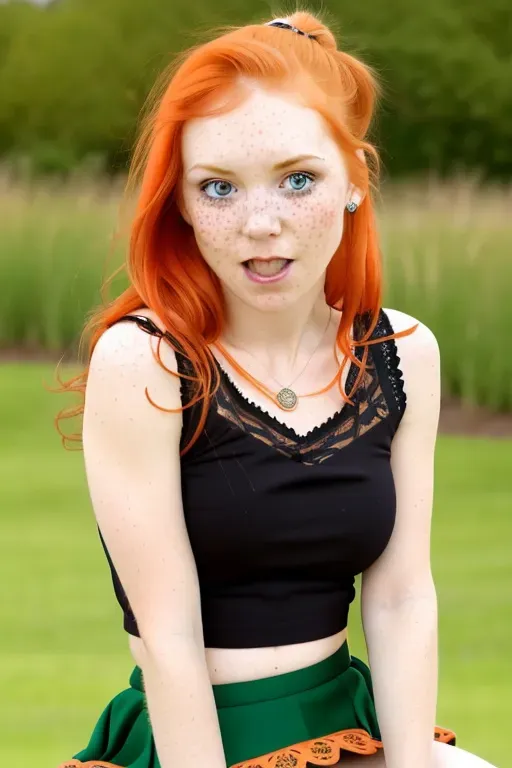 Beautiful face, subtle smile, mini skirt, orange ginger hair, green eyes, freckles, gwen tennyson, angry eyes, booty hole, hardcore sex, threesome, spitroast