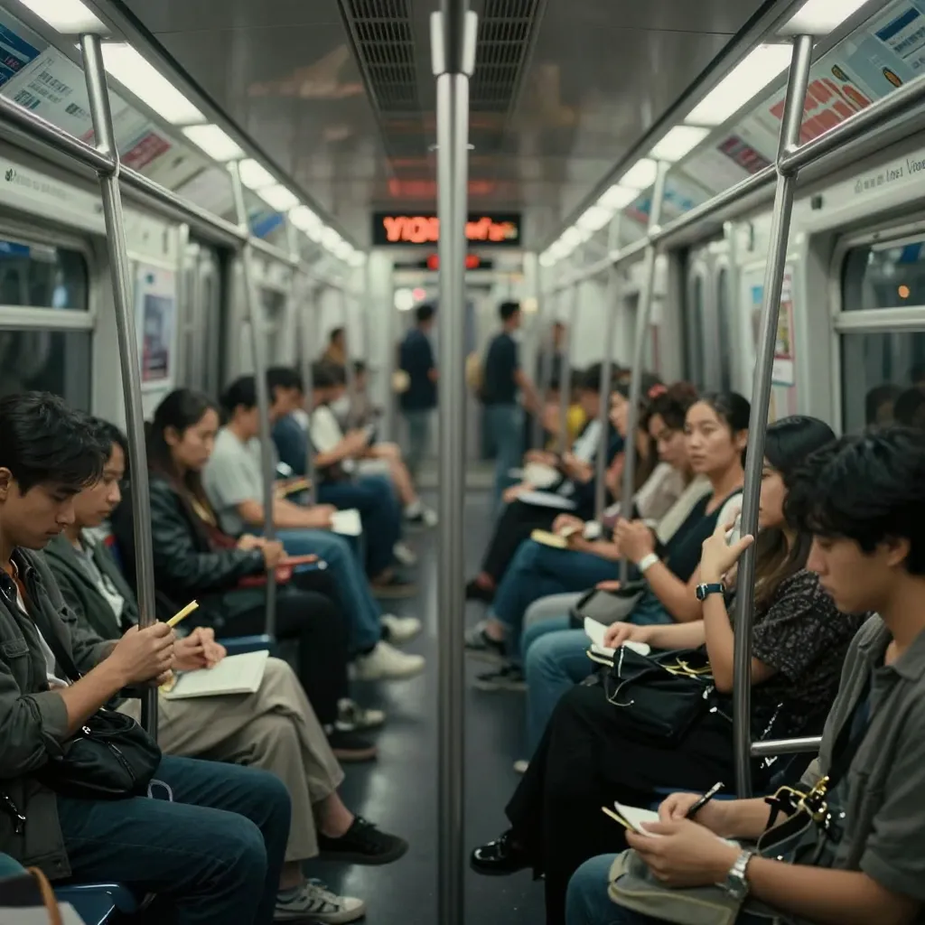 random people on the subway