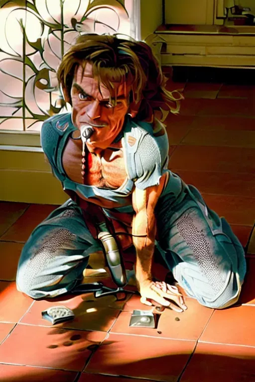 a high resolution photo of,grinning willem dafoe,((((looking straight into the camera)))),((((Lacey tee)))),revealing extra nipples,(((((pov view of his small, veiny and throbbing cock))))),(((older physique))),small dick,curved eyelids,extra nipples,beautiful lips,textured skin,(messy bun hairstyle)