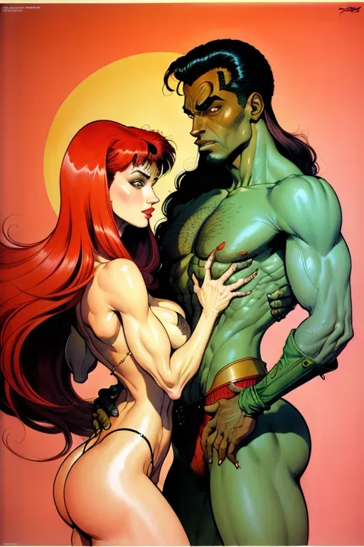 porn concept by Moebius and Frank Frazetta and Enki Bilal and Milo Manara and Crumb