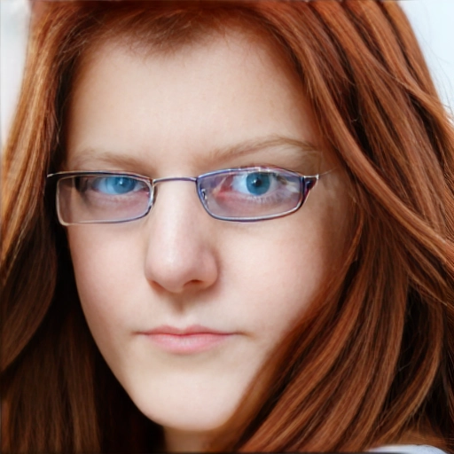a beautiful young (teenage) girl with long red hair, (largest huge brown eyes:1.2),
realistic, masterpiece