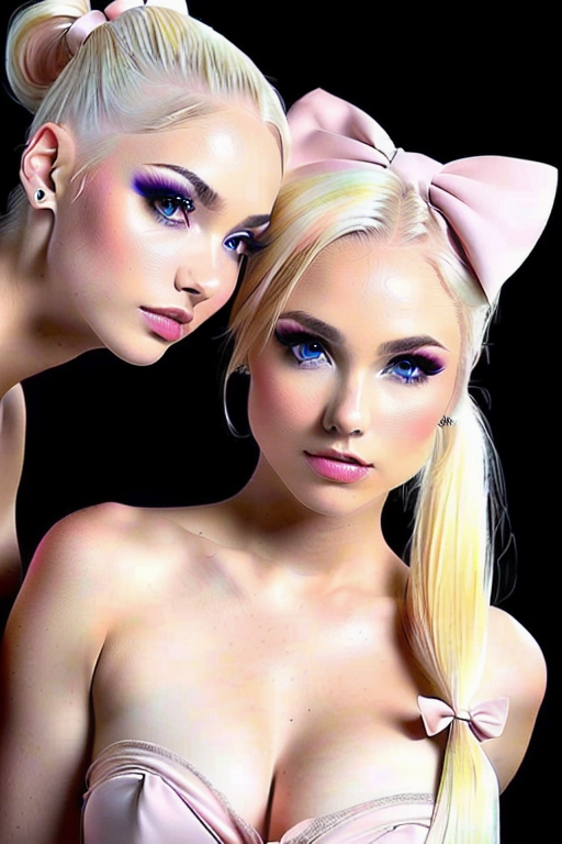 Beautiful blonde on knees, big tits (Hypnotized), (photo realistic:1.37), (magazine photoshoot), (1 women, 2 men) glistening skin, fair skin, pale skin, (detailed skin texture, goosebumps), (((((bleached hair, high ponytail, pink highlights, bow in hair))))), ((perfect lips)), (((heavy makeup, ruined makeup))), cum in hair, covered in cum,
realistic colors,
natural lighting,
(best quality), <lora:dpmg_add_detail:0.3>, beautiful,(high resolution), (((masterpiece))), (uhd), (64k),