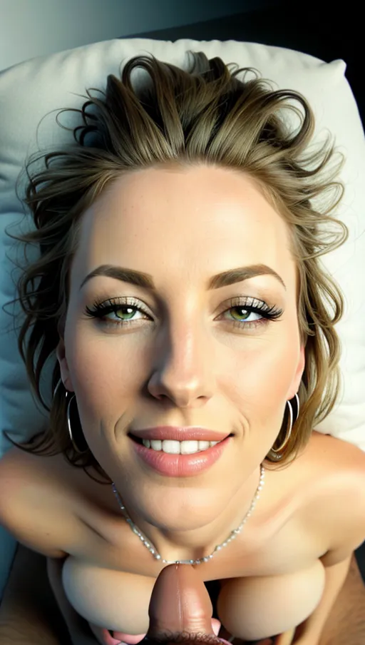 ((very low angle close up front view portrait of a solo czech lady lying on a cosy pillow)), (Back of Hand Support position with Hand cradles back of head), ((accurate facial details)), (beautiful detailed blueish grey eyes), (beautiful detailed natural lips) ,(natural eyebrow), (nice teeth), (natural hair Feathered layers style ),earings, necklace, (((8k ultra high resolution photo))),((natural lighting)), <lora:dpmg_tit_fuck:0.5>, <lora:dpmg_licking:0.6>