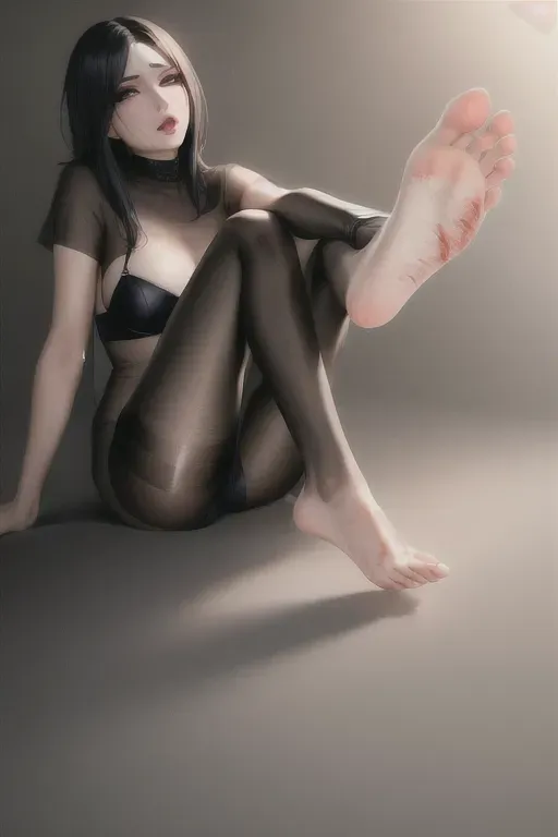 1girl, half body, detailed face, beautiful::5, gorgeous::5, attractive::5, pretty::5, stunning::5, sexy::5, flawless::5, shapely::5, sensual, dirty::5, fatal, lethal, deadly, hurt::5, bruised::5, feudal japan::5, japanese , seductive, surprised, startled, stunned, attacked, ambushed, assaulted, frightened, terrified, alarmed, scared, spooked, panicked, fearful, terrorised, moody lighting::5, night::5, short hair, dark hair, black hair, parted hair, almond shaped eyes, thin lips, solo , masterpiece, ultra high res, professional, photo referenced::5, soft feminine facial features, 27 years old, slender, slim, lean, lithe, pale skin, stockings, thin stockings, black stockings::5, saliva, saliva dripping, summer, thin clothing, sweat, sweaty skin, shiny skin, purple eyeliner, small breasts::5, feet, foot, toes, sole, dorsal, head twisted, head turned, breasts covered, leg bent, bare feet, bare foot, blood::5, bleeding::5, pain::5, crimson, lingerie::5, grey lingerie, bra::5, grey bra,