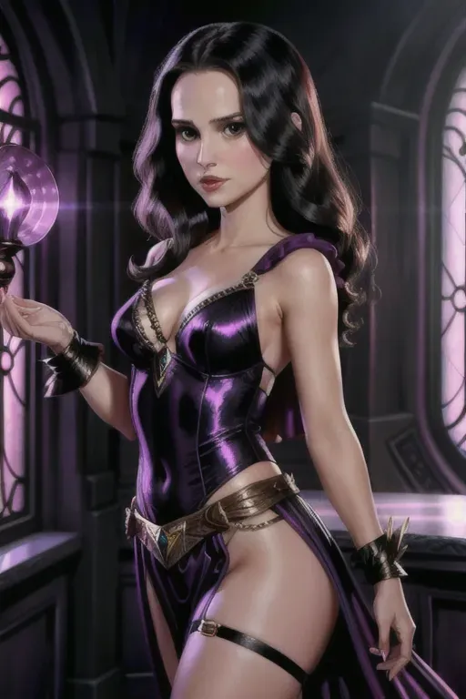 Natalie Portman , as Liliana vess , in a revealing outfit, small breasts, dress
