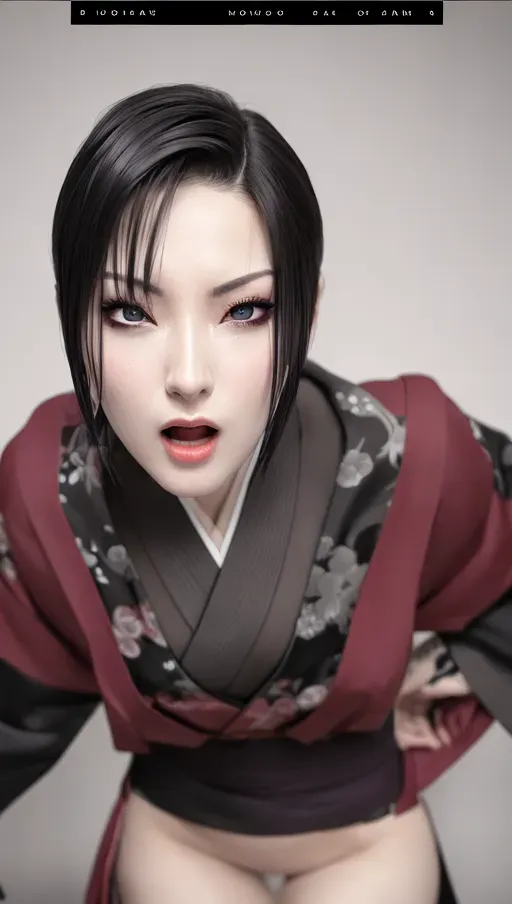 1girl, portrait, detailed face::5, beautiful::5, attractive::5, sexy::5, flawless::5, shapely::5, sensual, dirty::5, fatal, lethal, deadly, hurt::5, bruised::5, feudal japan::5, japanese , seductive, surprised, startled, stunned, attacked, ambushed, assaulted, frightened, terrified, alarmed, scared, spooked, panicked, fearful, terrorised, moody lighting::5, night::5, short hair, dark hair, black hair, parted hair, almond shaped eyes, eyes open::5, eyes wide::5, eyes wide open::5, thin lips, solo , masterpiece, ultra high res, professional, photo referenced::5, 23 years old, young adult::5, slim, pale skin, kimono, dark red kimono, saliva, saliva dripping, summer, thin clothing, sweat, sweaty skin, shiny skin, purple eyeliner, small breasts::5, pain::5, head tilt, mouth open, mouth agape, parted lips, bending, bent, 1 character, long sleeves::5, loose top, bags under eyes, teeth,