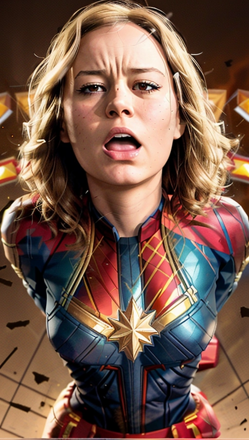 (((actress Brie Larson))), an pornographic portrait of, Brie Larson, ((as a Her character caption marvel)), ((most accurate photo of Brie Larson face)),
(Hypnotized), (photo realistic:1.37), (modern artwork), 1female, (perky tits, fit, athletic), glistening skin, pale skin, ((extremely messy hair in a bob cut
)), ((shocked confused expression on face)), (dark lighting), (((wearing a torn up captain marvel suit ))), perfect tits, legs spread wide, showing pussy, tits out, arched back, ((looking right at the camera)), getting her hair pulled, (((showing her face to viewer))), ( crying tears, sobbing), ((half way undressed, exposing breasts)), (((on her back))), ((<lora:headpat:1>)), ((worst day of her life)), ((blushing)), (being black mailed), pulling her own top down to show the viewer her tits, (((grabbing the viewers arm))), cold nose, ((back pressed into bed)), ((holding mouth wide open for the viewer)), (((a man reaching out and grabbing her by the throat))), dpmg_pov_blowjob_v1, <lora:dpmg_licking:1>,
(((covered in cum))), ((dress ripped and torn)), messy hair, ((cum dripping out of her mouth)), (cum slut), cloths pulled off,
((best quality)), <lora:dpmg_add_detail:0.5>, beautiful,(high resolution), (((masterpiece))), (uhd), (8k), ((sharp focus)), <lora:plVOer6ObyM_epiCRealismHelper:1>