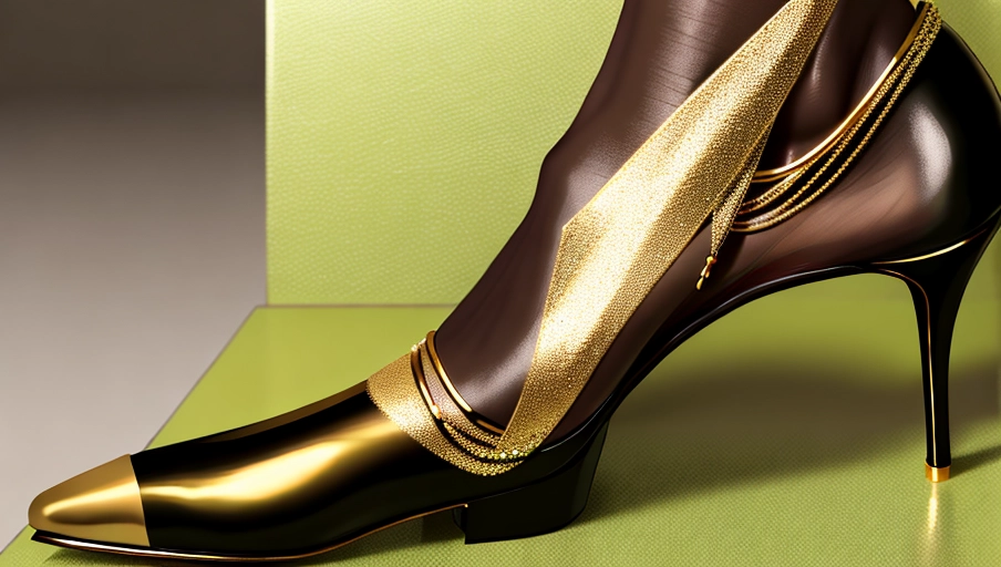 high definition up close of ebony foot 16k, gold and green painted nails, cute and sexy,