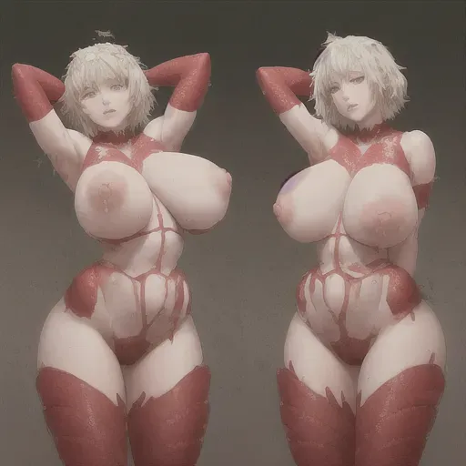 (((Woman breaking out of a hard red carapace))), (((woman trapped inside of a cracked red carapace))), (((woman standing in a hard red carapace))), (((shoulders blanketed in cracked red carapace))), (((hands peeling off hard red carapace))), (((head and chest emerging out of a red cracked carapace))),(((breasts covered in torn hard red carapace))), (((ribs shedding skin))), (((ribs shedding green scales))), (((arms molting out of red carapace))), (((arms and shoulders busting out of pale skin suit))), (((hands ripping off red cracked carapace))), (((hands tearing off dead skin))), (((legs and waist covered in hard yellow cocoon))), (((legs and waist inside red hard carapace))), (((legs and waist inside a red carapace))), (((hands tearing off breasts))), (((hands ripping off breasts))), (((hands shredding off breasts))), (subtle lipstick), thin lips, (gorgeous blonde), (pink skin), huge breast, (engorged nipple), (huge nipple), (big nipple),((showing torso)), exposed chest, ((highest quality)), ((top quality)), ((professional)), ((8k)),huge areola,big areola,engorged breast,puffy nipple,unrealistic breast size,slim waist,thin waist, (pleasured), huge tits,big tits,gigantic boobs,gigantic tits, (five slender fingers), large bracelet, (((pleasant face))), (((pretty face))), subtle smile, lips parted, squinting, heavy breathing, (((detailed face))), (((messy))), ((weird)), (((crumbling pieces of carapace))), (((chunks of carapace))), symmetric nostrils, (((lots of carapace))), (((pieces of carapace everywhere))), (((broken carapace plates on body)))