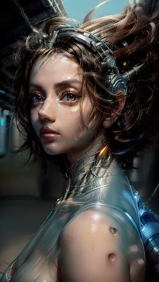 8k High resolution photography of a beautiful cyborg girl, in the year 3001, <lora:dpmg_mechanical_parts:1>,
<lora:dpmg_better_bodies:1>,
<lora:dpmg_translucent_skin:1>,
(dpmg_ana_de_armas_v1),
natural skin,
High Definition skin,natural hair,(accurate eyes), accurate teeth, accurate mouth, nikon, 50mm, crystal clear, focused, intricate detailed background, dynamic pose, dynamic pov, dynamic angle, accurate skin color, accurate skin tone, (accurate facial shaped:1),<lora:dpmg_add_detail:1.6>
, full body visible
, vivid colors
, cinematic composition
, highest quality
, highest resolution
, (photorealist:1.2)
, (photorealism:1.2)
, (masterpiece:1.4)