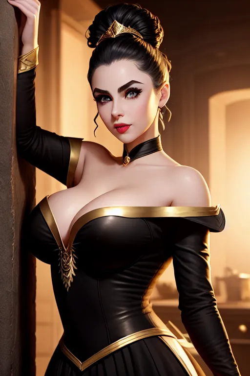 Dopamine Girl - (young white skinned woman), (((flat chest with extreme  small breasts))), (Round Head with Doe Eyes a Upturned Nose and Pouty  Lips), Blonde bob hairstyle,((black faux leather pants)), ((a white