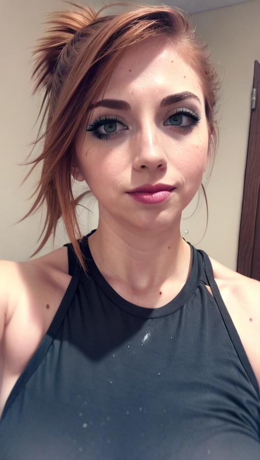 <lora:PN7xrGpnVMg_Caitlin:0.9>, (emo_slut:1.2), (magazine photoshoot), (female, soft features), (plump, small breasts), glistening skin, fair skin, pale skin, (detailed skin texture, goosebumps), (((auburn hair, ponytail hair))), (((emo outfit))), (((ruined makeup, runny makeup, corpse makeup))),
(((closeup of her face))), (((seductive smile, raised eyebrow))),
(best quality), <lora:dpmg_add_detail:0.5>, beautiful,(high resolution), (((masterpiece))), (uhd), (8k),