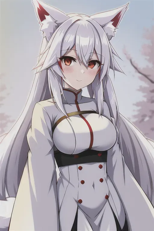 A anime girl, age 17, with long white hair,blue eyes | OpenArt