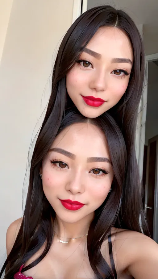 Dopamine Girl - sparse feckles,light brown eyes,black hair , female