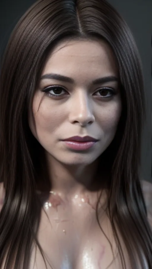 Highly detailed image miranda cosgrove, HDR. 8K. Highly detaild skin, Highly detailed hair. (masterpiece). (((photorealistic 1.5))). (((very detailed lighting))). ripped lingerie, (((sad and crying))), (((bruised and beaten))), Scared, bruised and injured
