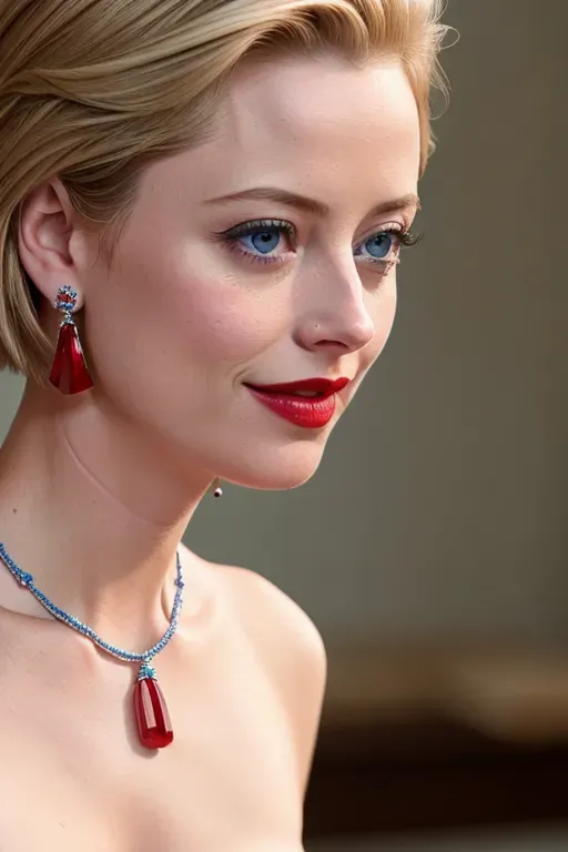 photo of,gillian jacobs,short blonde hair,(looking at camera),topless,((wearing jean short)),uncovered belly,(skinny body),covered natural breasts,standing in a house,showing her body,(showing cleavage),five slender fingers,(gorgeous face),(beautiful sensual smooth lips),(red lipstick),(big beautiful detailed blue eyes),curved eyebrows,curved eyelid,(beautiful legs),(skinny thighs),textured skin,highly detailed,sharp focus,film style,natural lighting,((accurate face)),happy,smiling,joyful,wearing necklace and earrings,