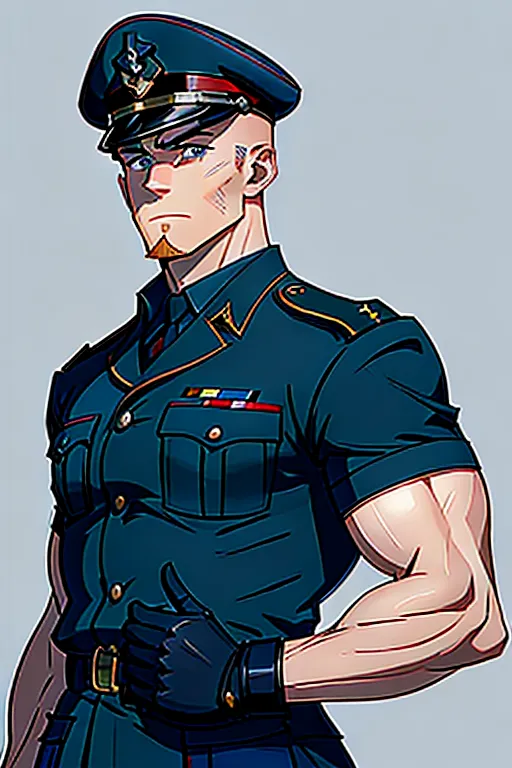 Disney animation, Soldier, French Foreign Legion, Sargent rank, strong, tough, showing muscle for his woman, shaved head, pale skin, angry eyebrows, handsome blue eyes, small nose, strong cheeks, full ginger beard, strong chin, french military field uniform, French military barret, tactical, standing aiming a realistic AR15 rifle, battle, high definition, 4k quality, excellent lighting, great shading, pristine detail, very clear picture, vibrant colors, accurate at lower promp guidence, ultra realistic, five fingers per hand.