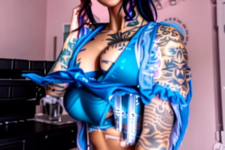 Gym Egirl,fit Egirl,Egirl,grin,tattoos,Goddess,blue eyes,small breasts,beautiful face,beautiful lips,amateur,surreal,highly detailed,cleavage,full body,Gothbabe
