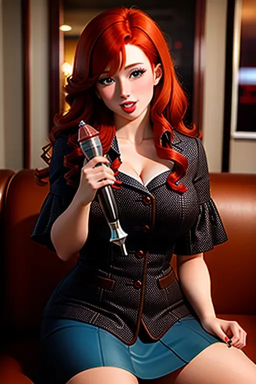 Redhead transsexual college girl stroking her hard cock