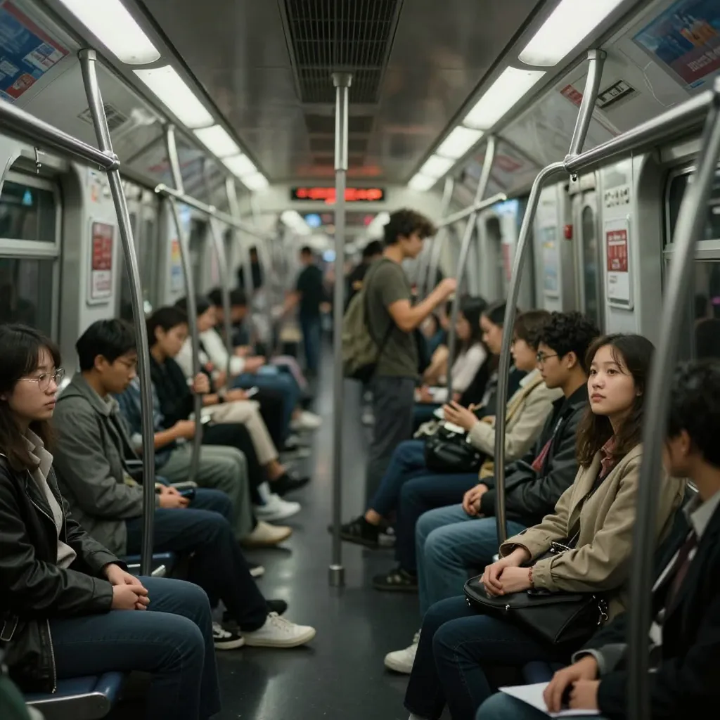 random people on the subway