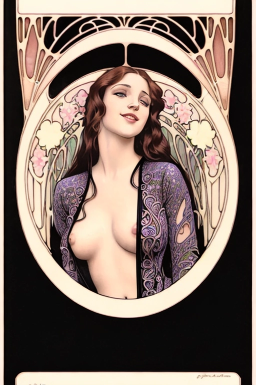 ((((Erotic art Art nouveau full color lithograph illustration)))), extreme closeup pov lower lip, smelling a black rose flower, gorgeous young nude redhead woman, completely naked, beautiful face, (sexually aroused smile), ((alluring smile)), (((seductive expression))),((((flirting)))), beautiful eyes, ((((looking at me)))),(((looking into my eyes))),((looking at viewer)), in a rose garden full of black roses,
